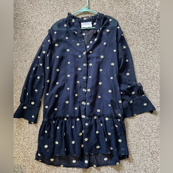 The Shirt by Rochelle Behrens navy with sunflower print - Picture 4 of 6